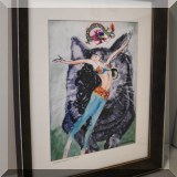 A17. Framed “Metamorphosis” painting by Abrosimova. 16”h x 12.5”w - $44 